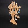 Dřevěný 3D strom s barevnými motýlky, masivní dřevo, výška 20 cm