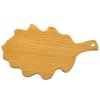 Holzbrett in Form eines Eichenblattes, Massivholz, 27x15,5 cm