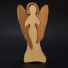 Dřevěné puzzle anděl, masivní dřevo dvou druhů dřevin, 15 cm