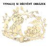7314 3 dreveny obrazek k vymalovani pejsci 17 cm