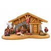 Wooden nativity scene with figures 50 cm
