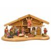 Holzkrippe mit Figuren 45 cm