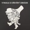 7710 dreveny magnet k vymalovani rumcajs a cipisek 20 cm