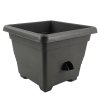 Self-watering plastic flowerpot 30 cm - an addition to the wooden packaging for flowerpots