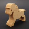Dřevěný kůň, masivní dřevo, 6x5,5x2 cm