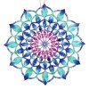 835 1 drevena dekorace mandala barevna 9 cm