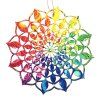 838 1 drevena dekorace mandala duhova 9cm