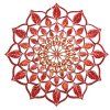 850 1 drevena dekorace mandala cervena 9 cm