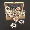 Wooden ornaments - set of 25 wooden ornaments - stars size 6 and 8 cm, Czech product