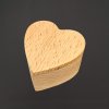 dřevěná krabička srdce