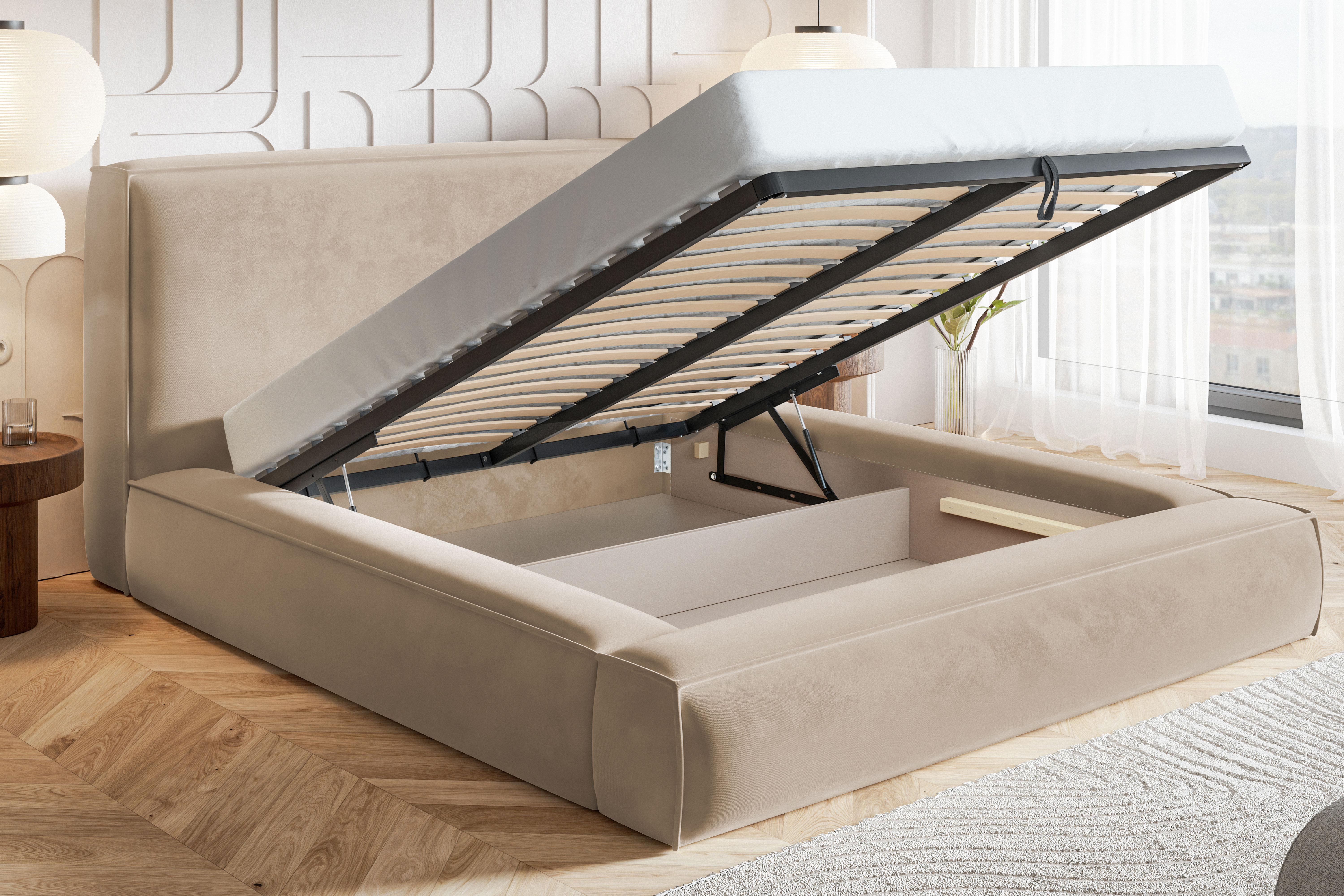 AMALENA_HOME_calunena_postel_s_uloznym_priestorom_LUXURA_KOVOVÝ_ROŠT