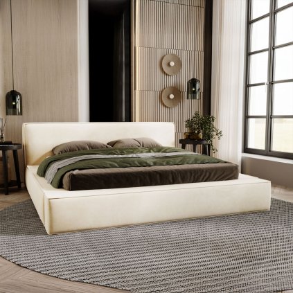 AMALENA HOME minimalisticka calunena postel s uloznym priestorom ZULEIKA magic velvet 2201