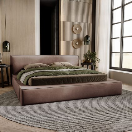 PROXIMA store minimalisticka calunena postel s uloznym priestorom GIULIA magic velvet 2205 1