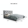 AMALENA HOME calunena postel s uloznym priestorom LYRA rozmery 140