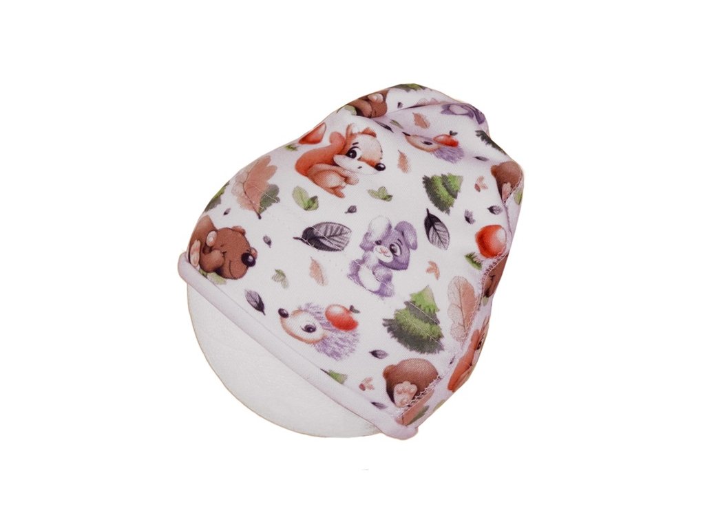 Dětská jarní a podzimní čepice, zvířátka