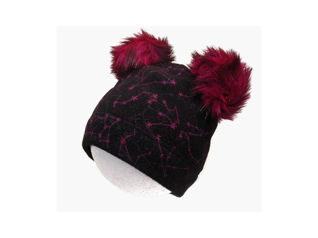 Dívčí zimní čepice, černá