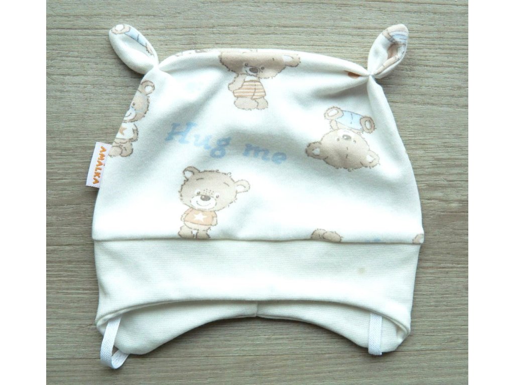 Bavlněná čepička s oušky, Méďa