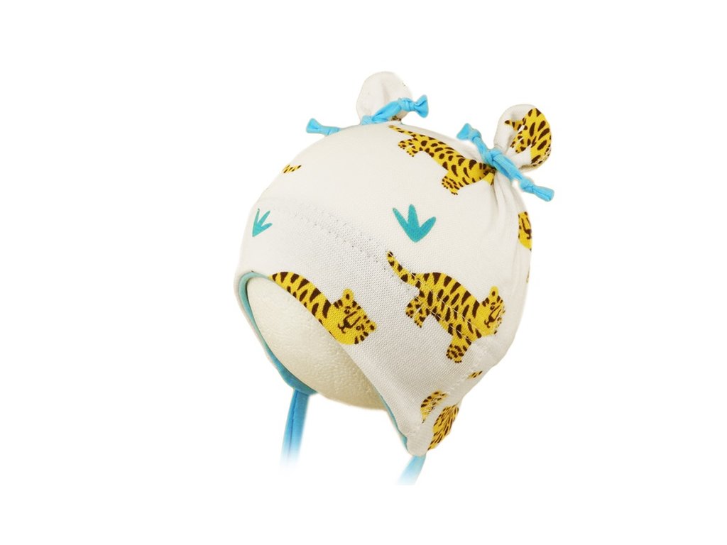 Dětská jarní a podzimní čepice, tygříci