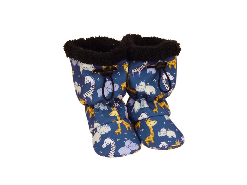 Dětské softshellové zateplené capáčky, zvířátka