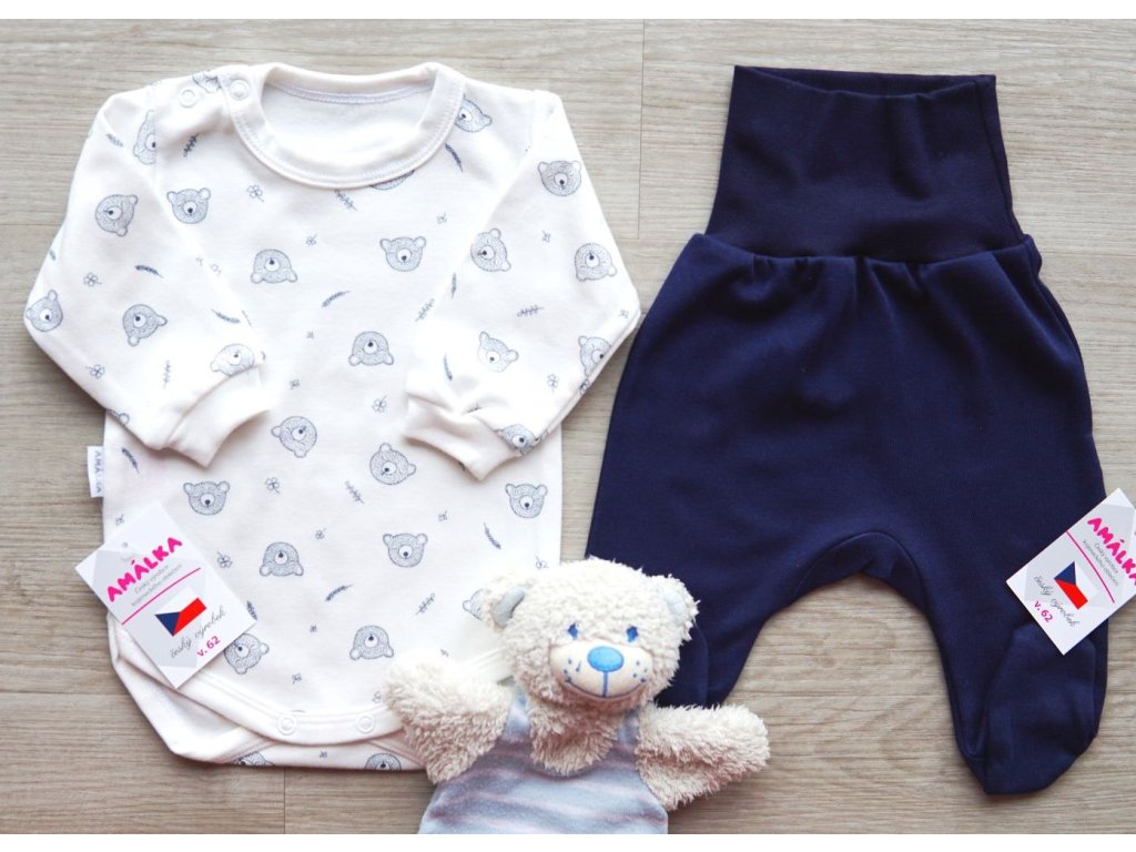 Bavlněná souprava pro miminko s medvídky