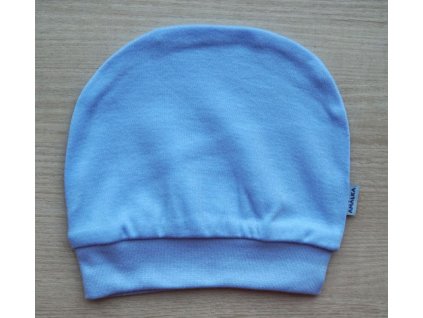 Kojenecká modrá bavlněná čepička v.56-80