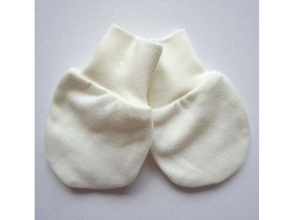 Kojenecké bavlněné rukavičky, smetanové