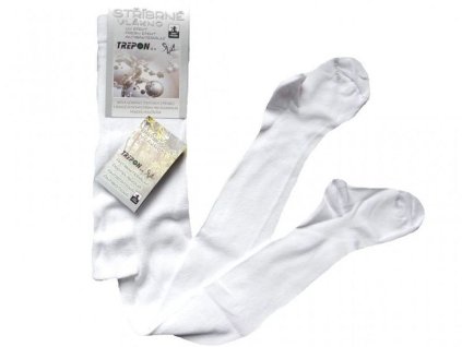 Kojenecké a dětské punčocháče z bambusové viskózy BOMIK, bílé