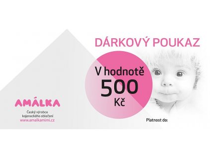 DÁRKOVÝ POUKAZ v hodnotě 500 Kč, vytištěný