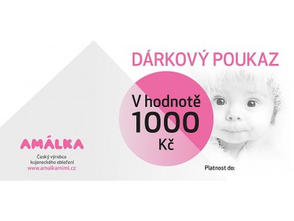 DÁRKOVÝ POUKAZ v hodnotě 1000 Kč, vytištěný