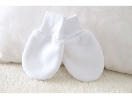 Rukavičky fleece, bílé