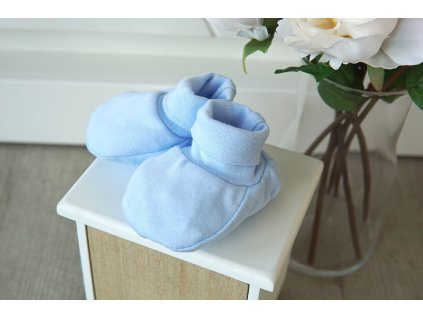 Kojenecké bavlněné capáčky, modré