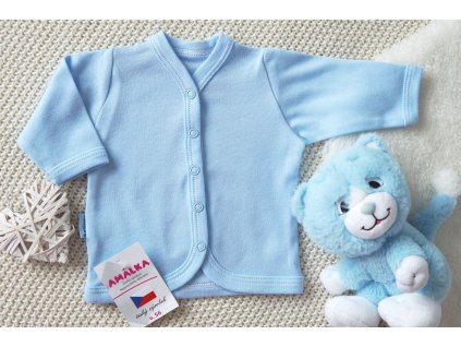 Bavlněný kojenecký kabátek, modrý