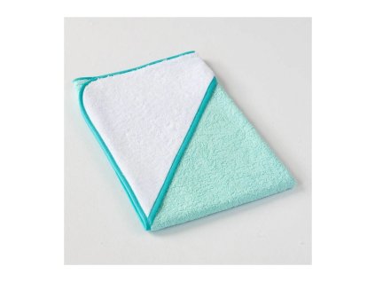 Dětská osuška s kapucí, zelená mint 75x75cm