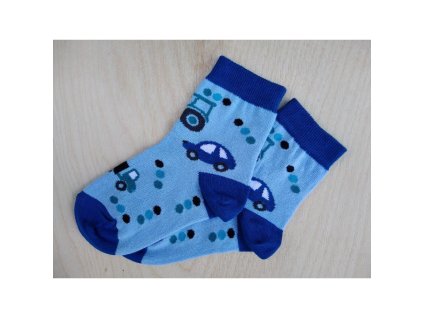 Dětské ponožky auta modré v.9-21