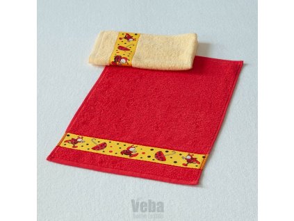 Dětský ručník berušky červený 30x50
