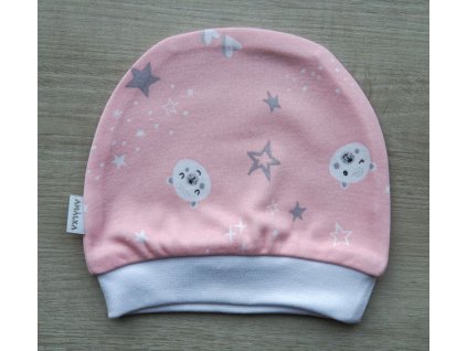 Bavlněná lososová čepička