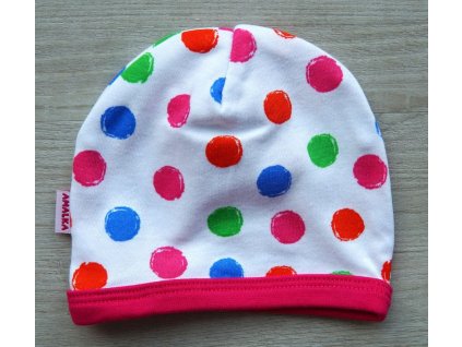 Bavlněná čepička saporka kuličky v.50-56