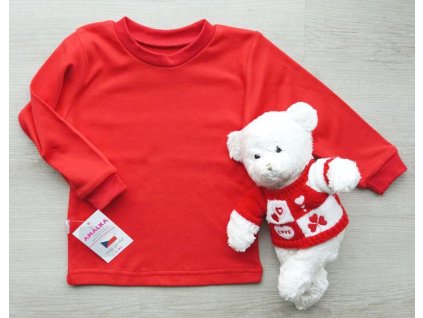 Bavlněné tričko červené v.80-110