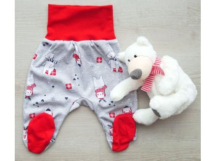 Bavlněné polodupačky, medvídek s dárečky