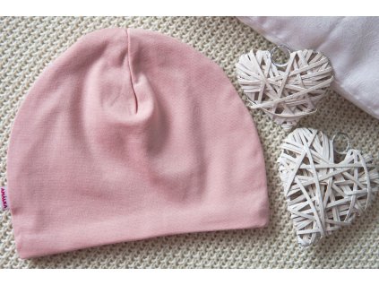 Dvojitá elastická čepička, pudrově růžová