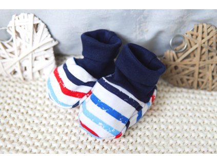 Bavlněné capáčky, barevné pruhy