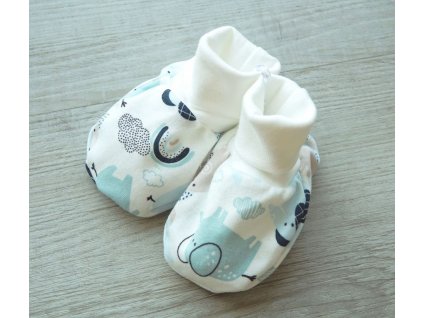 Bavlněné kojenecké capáčky, sloníci