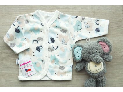 Bavlněný kojenecký kabátek slonečci v.56