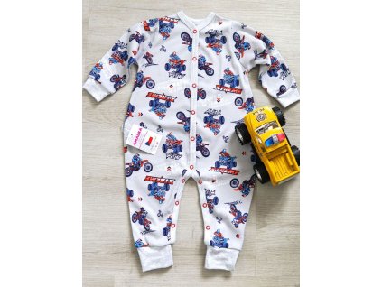 Bavlněný overal s náplety, Motorky