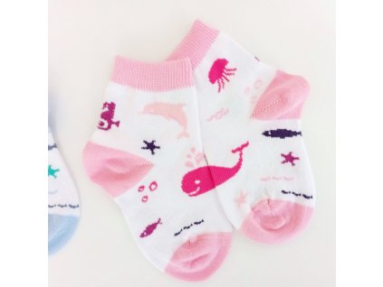 Kojenecké ponožky moře, růžové