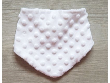 Šátek na krk bílý, plyšové minky
