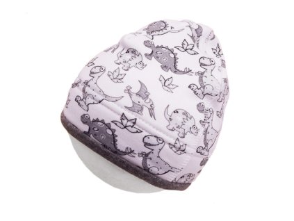 Dětská elastická čepice DINO, mikrofleece