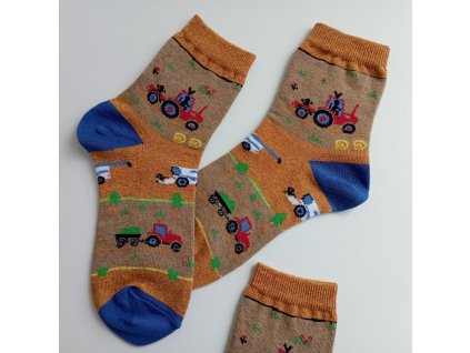 Dětské bavlněné ponožky, Farma v.19-21cm