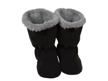 Dětské softshellové zateplené capáčky, černošedé
