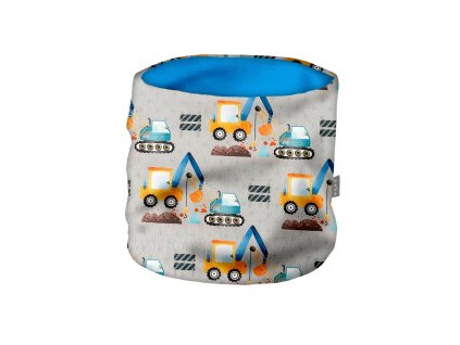 Dětský nákrčník z fleecu basic, bagry